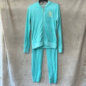 Juicy Couture Aqua Terrycloth track suit size 12